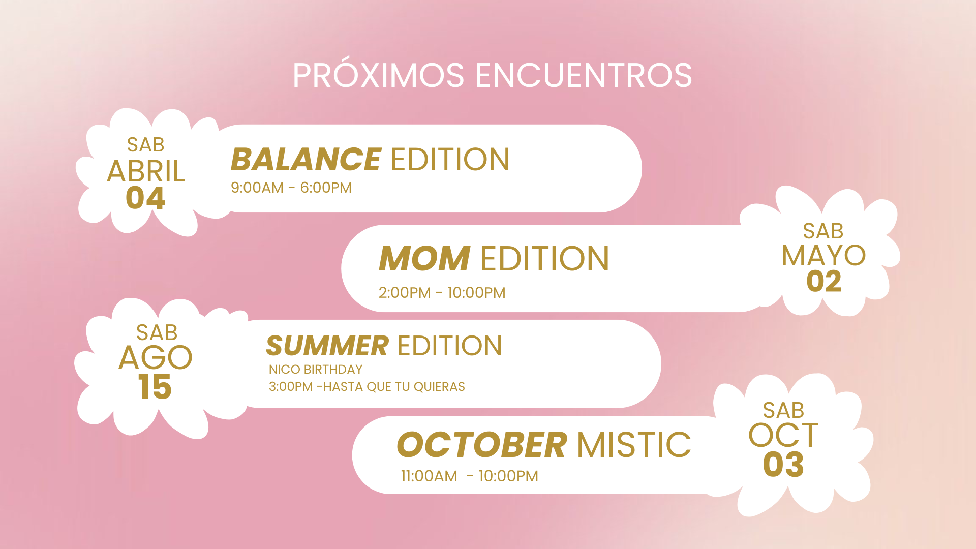 Vibra Festa - Próximos Eventos